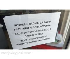 Potrebni radnici u fast fudu
